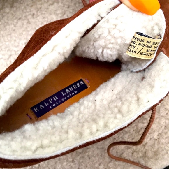 Ralph Lauren Collection Brown Franny Suede Bootie Shoes Size 7.5 - Picture 4 of 13